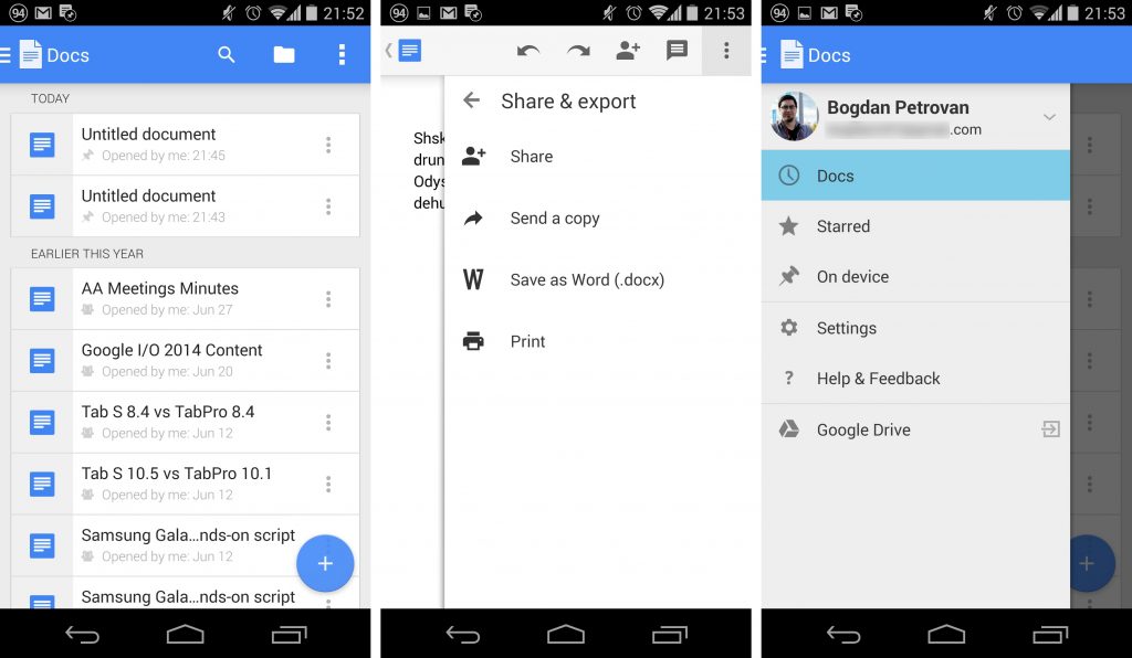 google-docs-applications-android