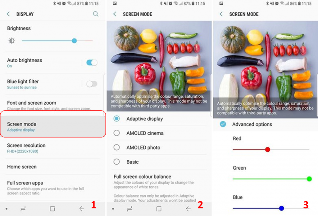 Samsung-galaxy-s9-mode-couleur Samsung-galaxy-s9-mode-couleur