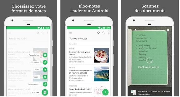 Applications pour prendre des notes : Evernote