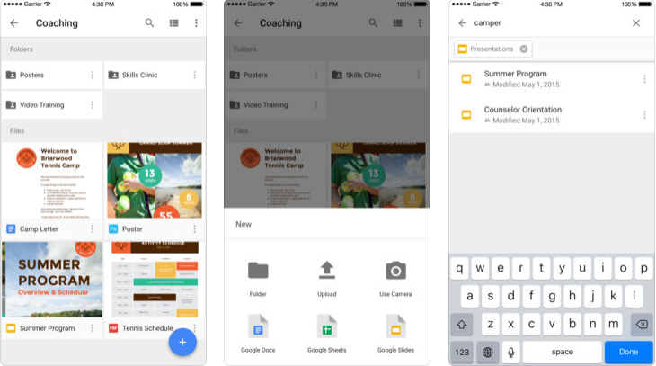 Applications pour travailler en groupe : Google Drive