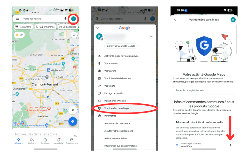 Ouvrir Google Maps