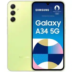Samsung Galaxy A34 5G - 128 Go - Lime - Bon état - Occasion